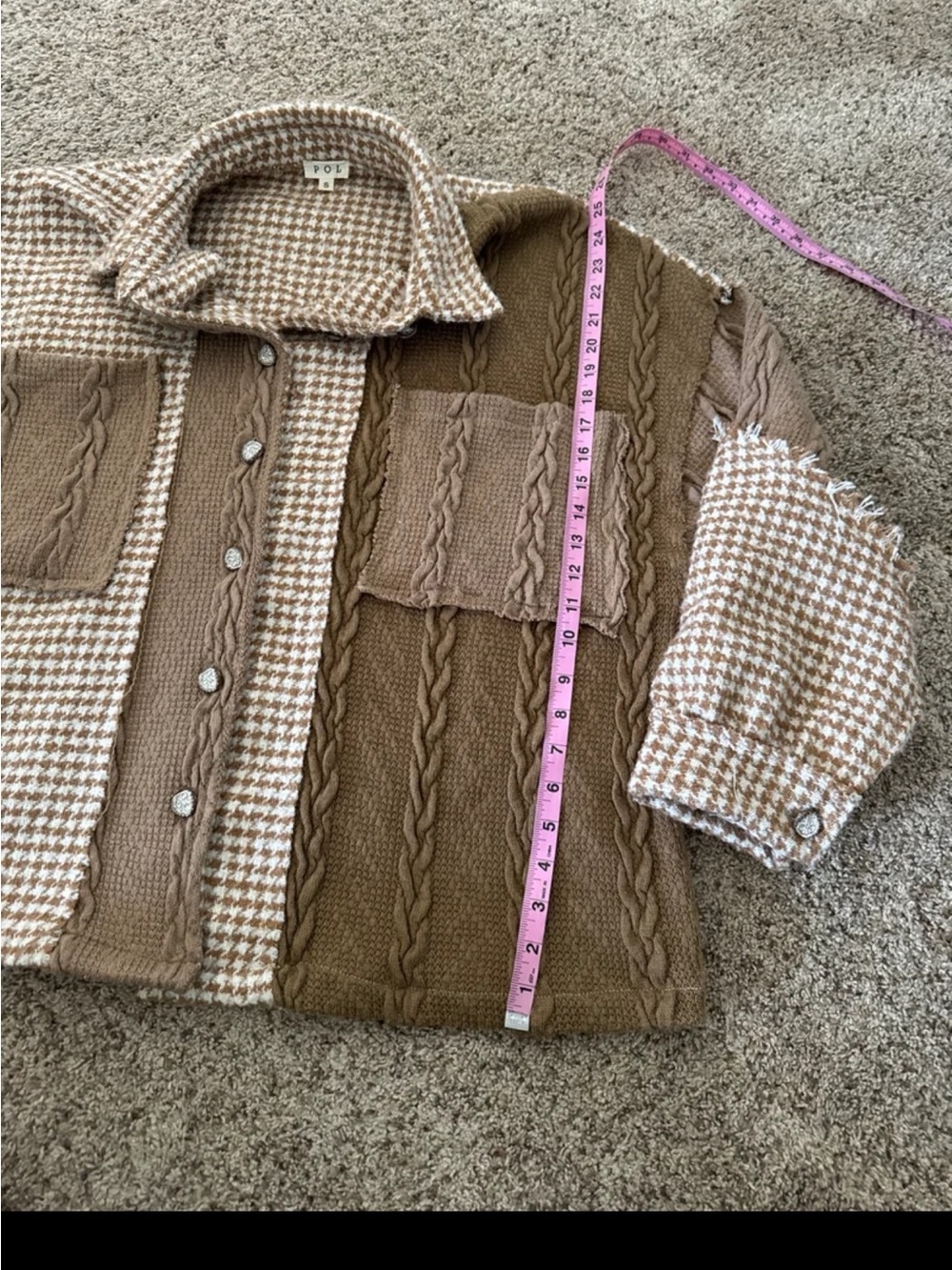 POL Pieced Gingham Jacket Size Oversized Small
Can fit up to a XL - Picture 12 of 12